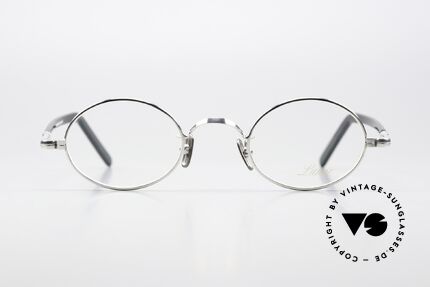 Lunor VA 100 Oval Frame Platinum Plated, platinum-plated stainless steel frame & acetate temples, Made for Men and Women