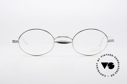 Lunor Swing 33 Oval Oval Frame Swing Bridge, size 44-25, PP = platinum plated, with swing bridge, Made for Men and Women