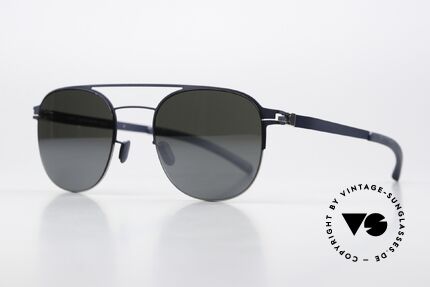 Mykita Park Silver Navy Light Silver Flash, light mirrored lenses: "Silver Navy Light Silver Flash", Made for Men and Women