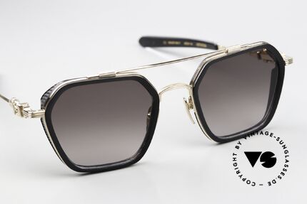 Chrome Hearts Hotation Gold-Plated Titanum Shades, anti-reflective ZEISS sun lenses, size 53-24, Made for Men and Women
