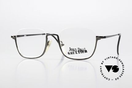 Jean Paul Gaultier 55-7161 Square 90s Eyewear Nylor, square 1990's eyeglasses by Jean Paul Gaultier, Made for Men and Women