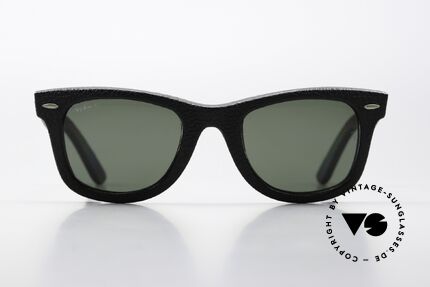 Ray Ban Wayfarer I Leather Genuine Leather Edition, RB 2140-Q-M 1152/N5, in size 50/22, handmade, Made for Men and Women