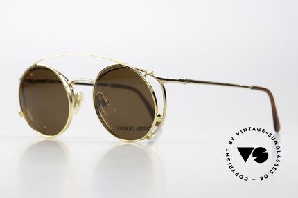 Giorgio Armani 132 Panto Frame Round Clip On, classic panto frame with ROUND clip-on (100% UV), Made for Men and Women