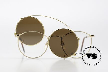 Giorgio Armani 132 Panto Frame Round Clip On, unworn (like all our vintage GIORGIO Armani frames), Made for Men and Women