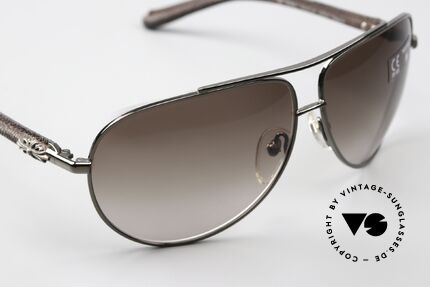 Chrome Hearts Baby Gravy Leather Shades 2004 Aviator, UNWORN striking luxury shades in size 64-11, Made for Men and Women