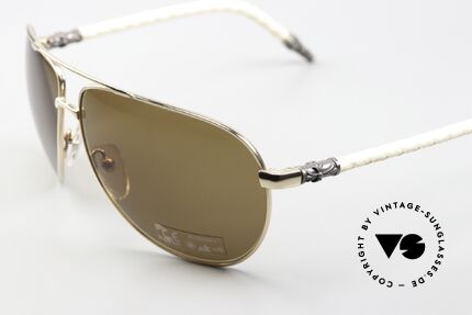 Chrome Hearts Double Dip Ordinary Slang Model Name, color GP-WTL = GOLD-PLATED / white leather, Made for Men and Women