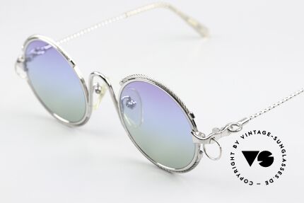 Jean Paul Gaultier 56-0176 Rihanna Piercing Sunglasses, the front part and temples are twisted like a hawser, Made for Men and Women