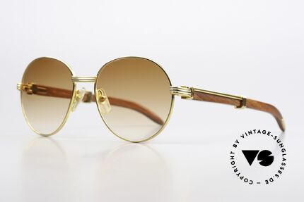 Cartier Bagatelle Bubinga Precious Wood Frame, noble vintage rarity in unworn condition; pure luxury, Made for Men and Women