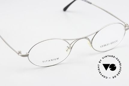 Giorgio Armani 229 AR5027 Refined Reissue Titanium, small, plain and puristic 'wire glasses' with a X-bridge, Made for Men and Women