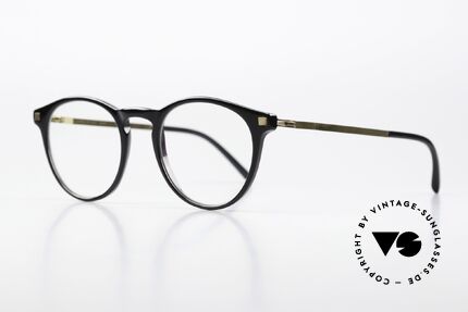 Mykita Talini Feminine Designer Specs, timeless color code 828 is called 'Black / Glossy Gold", Made for Women