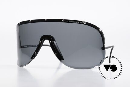 Porsche 5620 Yoko Ono Shades Black 1981, mod. 5620: vintage Porsche sunglasses by Carrera Design, Made for Men and Women