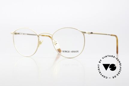 Giorgio Armani 132 47mm Vintage Frame Matte Gold, timeless vintage Giorgio Armani designer eyeglasses, Made for Men