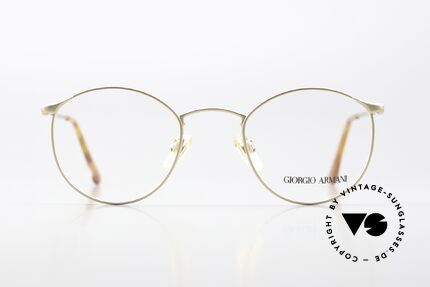 Giorgio Armani 132 47mm Vintage Frame Matte Gold, more 'classic' isn't possible (famous 'panto'-design), Made for Men