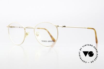 Giorgio Armani 132 47mm Vintage Frame Matte Gold, true 'gentlemen glasses' in tangible premium-quality, Made for Men