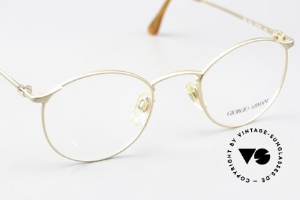 Giorgio Armani 132 47mm Vintage Frame Matte Gold, unworn (like all our rare vintage 90's Armani glasses), Made for Men