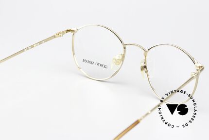 Giorgio Armani 132 49mm Gold-Plated Chestnut Brown, the frame can be glazed as desired (progressive lenses), Made for Men