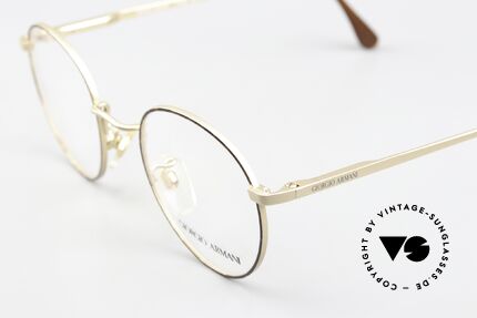 Giorgio Armani 201 47mm Matte Gold Chestnut Brown, never worn (like all our rare vintage Armani glasses), Made for Men and Women