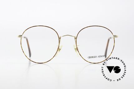 Giorgio Armani 201 49mm Panto Vintage Specs 90's, M. 201, color 701 (matt gold / chestnut), size 49-21, Made for Men and Women