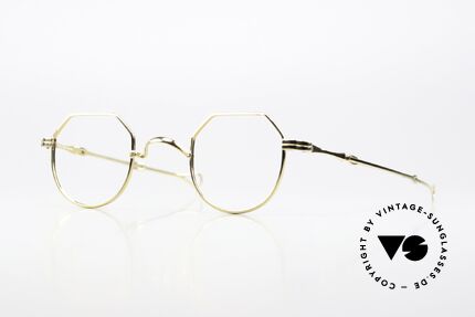 Lunor I 18 Telescopic Sliding Temples Yellow Gold, old LUNOR telescopic eyeglasses or "sliding glasses', Made for Men and Women
