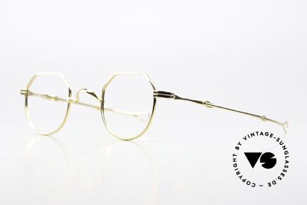 Lunor I 18 Telescopic Sliding Temples Yellow Gold, this mechanism made the brand Lunor world-famous, Made for Men and Women