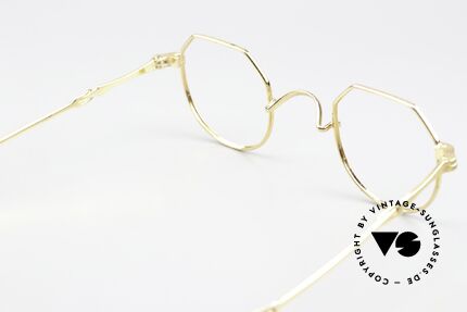 Lunor I 18 Telescopic Sliding Temples Yellow Gold, Size: extra small, Made for Men and Women