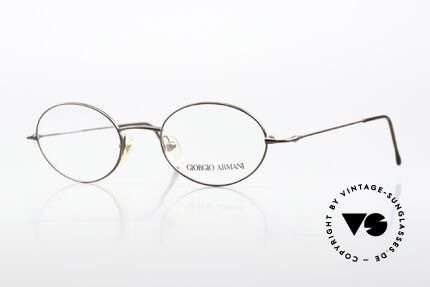 Giorgio Armani 281 Oval 90's Glasses No Retro, vintage designer eyeglasses by Giorgio Armani, Italy, Made for Men and Women