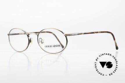 Giorgio Armani 192 Oval Frame Spring Hinges, oval frame design in 'antique bronze' and 'tortoise', Made for Men and Women