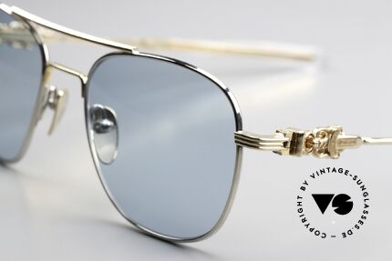 Chrome Hearts Wence Men's Sunglasses Bicolor, bicolor (silver-plated & gold-plated) + lagoon lens, Made for Men