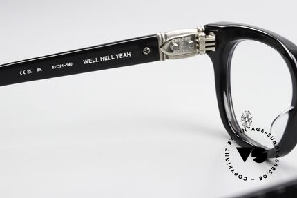 Chrome Hearts Well Hell Yeah Men's Glasses With Skull, Size: medium, Made for Men