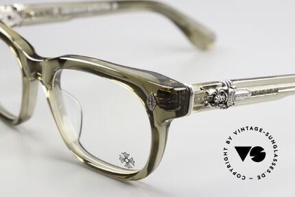 Chrome Hearts Dooable Thick Acetate Frame For Men, full temple decoration in 925 sterling silver, Made for Men