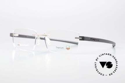 Tag Heuer 3941 Reflex Men's Luxury Frame 2004, with “racing” temples made of elastomer rubber, Made for Men