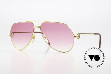 Cartier Vendome LC - S 1980's Fashion Pink Lenses Details