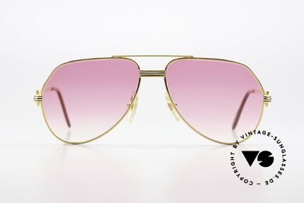 Cartier Vendome LC - S 1980's Fashion Pink Lenses, mod. "Vendome" was launched in 1983 & made till 1997, Made for Men and Women