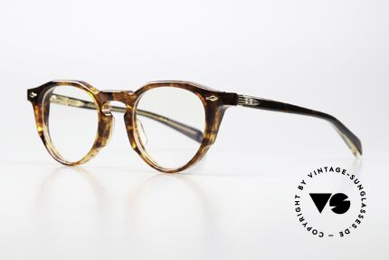 Jacques Marie Mage Sheridan Panto Glasses Art Deco Style, col. ARGYLE, Demo Lens, 18kt Gold in size 46/22, Made for Men and Women