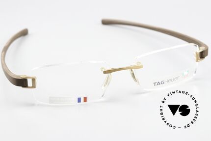 Tag Heuer 7104 Fold Rimless Frame Rubber Temples, sporty and luxurious lifestyle for men; high-end, Made for Men