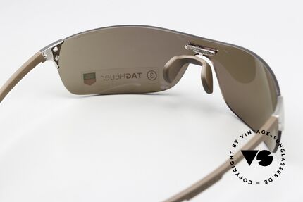 Tag Heuer 5505 Reflex Panorama View Sunglasses, unworn model from 2007 (titan / brown  / white), Made for Men