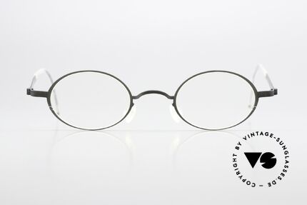Lindberg 5000 Strip Titan Extra Small Frame Unisex Oval, model 5000, size 41/22, No. 003028735, in dark gray, Made for Men and Women