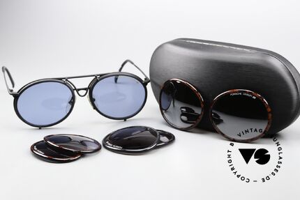 Porsche 5661 Brilliant 4 in 1 Sunglasses, unworn, old original from 1992 comes with a new case, Made for Men and Women