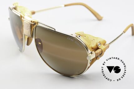 Cebe Dakar Vintage Rallye Sunglasses, mirrored gold cebonate lenses for extreme sun intensity, Made for Men