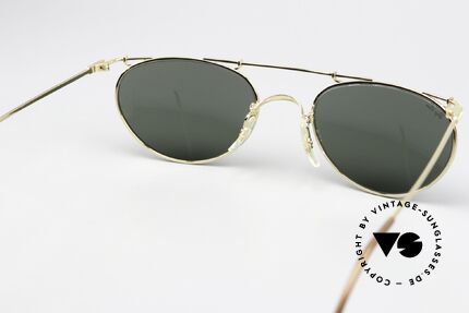 Ray Ban Deco Metals Oval B&L USA 90's Sunglasses, original Name: Deco Metal Oval, W1532, G-15, gold, Made for Men and Women
