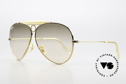 Ray Ban Shooter Limited Edition 80s Gradient, 80's gold-plated frame, made in U.S.A (very hard to find), Made for Men Ray Ban Shooter Limited Edition 80s Gradient, 80's gold-plated frame, made in U.S.A (very hard to find), Made for Men