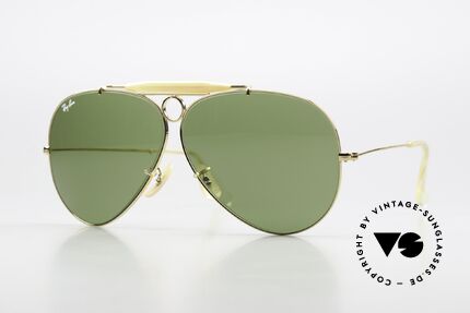 Ray Ban Shooter RB3 Bausch & Lomb Lenses, vintage Ray-Ban aviator sunglasses of the 1980's, Made for Men Ray Ban Shooter RB3 Bausch & Lomb Lenses, vintage Ray-Ban aviator sunglasses of the 1980's, Made for Men