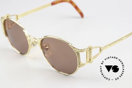 Jean Paul Gaultier 56-5105 90's Celebrity Sunglasses, monolithic JPG design (true 'vintage'!); made in Japan, Made for Men and Women