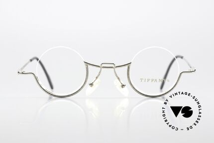 Tiffany T64 Adorable Ladies' Glasses 90's, mod. T64, in size 36/11, 140, col 3 (silver/black), Made for Women