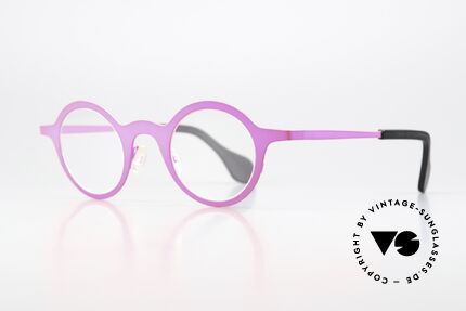 Theo Belgium Mille 24 Neon Pink Frame Eyecatcher, avant-garde designer eyeglasses in TOP quality, Made for Men and Women