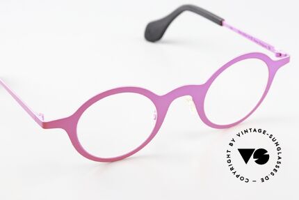 Theo Belgium Mille 24 Neon Pink Frame Eyecatcher, 140mm width = a LARGE size for ladies & gents, Made for Men and Women