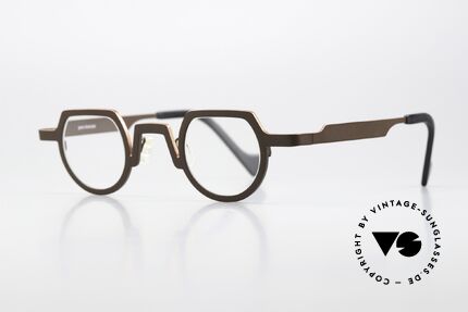 Theo Belgium Europe Titan Frame Brown Orange, titanium unisex frame; color 115 (brown/orange), Made for Men and Women