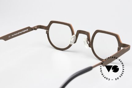 Theo Belgium Europe Titan Frame Brown Orange, unworn; like all our unique Theo eyewear specs, Made for Men and Women