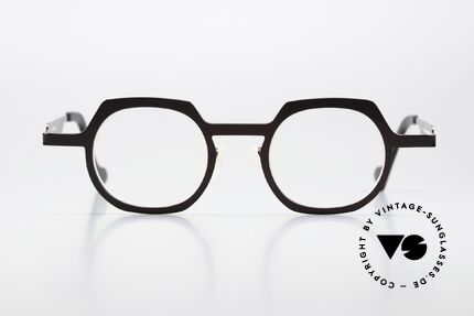 Theo Belgium America Titanium Frame Dark Brown, mod. AMERICA from the THEO 'Continent' family, Made for Men and Women