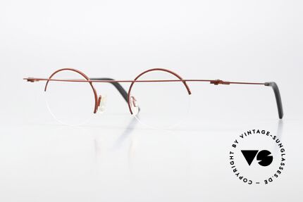 Theo Belgium Gnocchi Designer Specs Semi Rimless Details